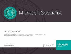 Microsoft Specialist - Server Virtualization with Windows Server Hyper-V and System Center