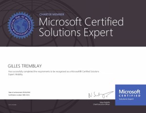 Microsoft Certified Solutions Expert - Mobility (Charter)